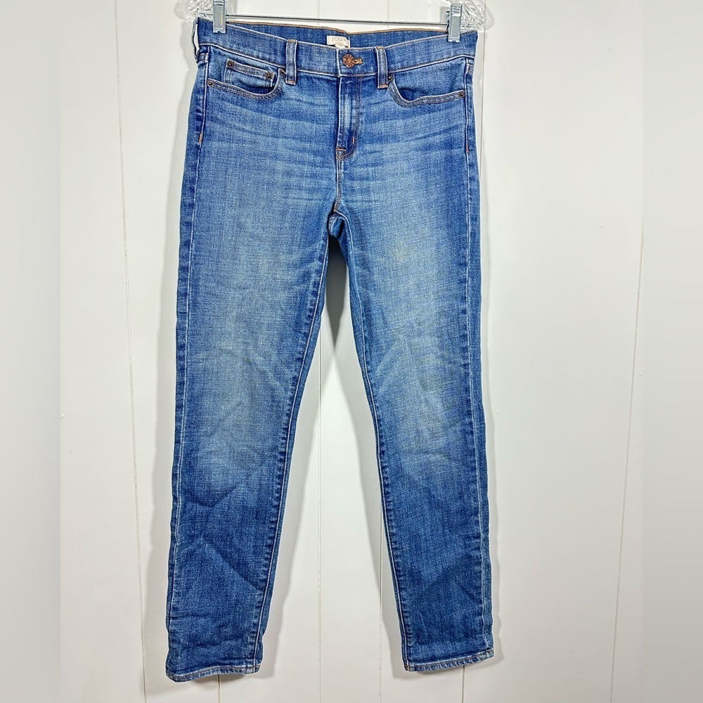 J Crew Size 28 Women's Skinny Stretch Mid Rise Denim Blue Jeans Style 02643
